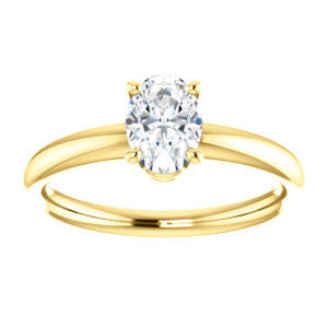 Cubic Zirconia Engagement Ring- The Angelina (Customizable Oval Cut Elevated Solitaire)