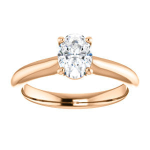 Cubic Zirconia Engagement Ring- The Ursula (Customizable Oval Cut High-Set Solitaire)