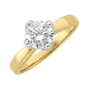 Cubic Zirconia Engagement Ring- The Lashay (Round or Asscher 4-Prong Tulipset® Solitaire Ring)