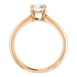 Cubic Zirconia Engagement Ring- The Ursula (Customizable Round Cut High-Set Solitaire)