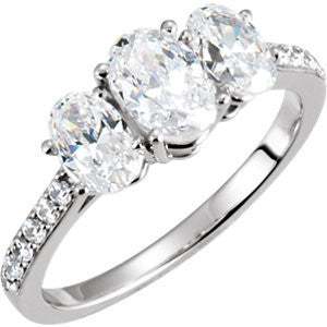 Cubic Zirconia Engagement Ring- The Traci