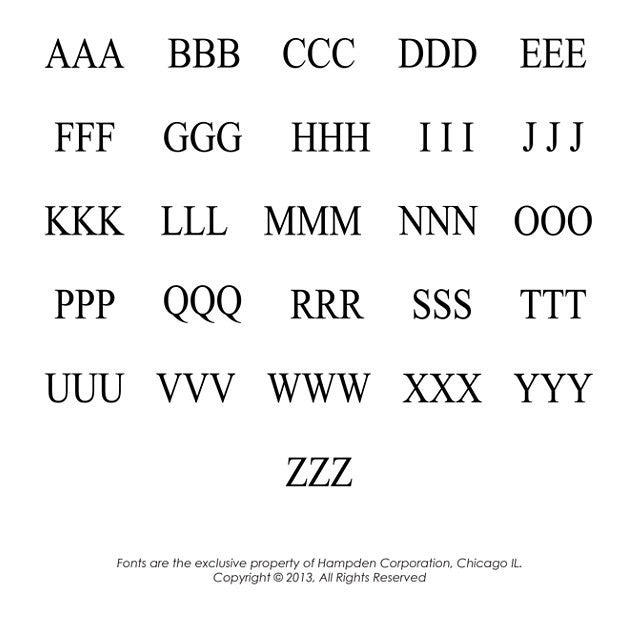 Men’s Cufflinks- Personalizable Initials 3-Letter Monogram (13x18mm)