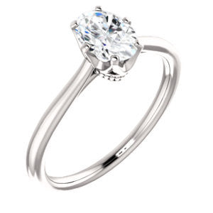 Cubic Zirconia Engagement Ring- The Julia (Customizable Thin-Band Oval Cut Solitaire)