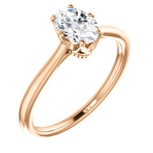 Cubic Zirconia Engagement Ring- The Julia (Customizable Thin-Band Oval Cut Solitaire)