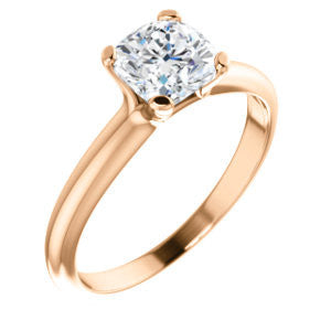 Cubic Zirconia Engagement Ring- The Kathleen (Customizable Cushion Cut Solitaire)