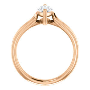 CZ Wedding Set, featuring The Piper engagement ring (Customizable Marquise Cut Solitaire with Flared Split-band)
