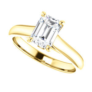 Cubic Zirconia Engagement Ring- The Tawanda (Customizable Radiant Cut Cathedral Setting with Peekaboo Accents)