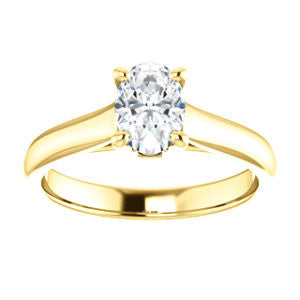 Cubic Zirconia Engagement Ring- The Tawanda (Customizable Oval Cut Cathedral Setting with Peekaboo Accents)