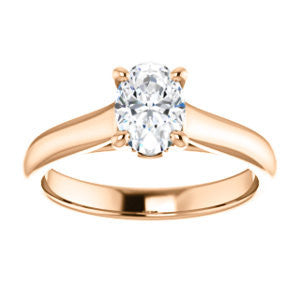 Cubic Zirconia Engagement Ring- The Tawanda (Customizable Oval Cut Cathedral Setting with Peekaboo Accents)