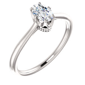 Cubic Zirconia Engagement Ring- The Julia (Customizable Thin-Band Oval Cut Solitaire)