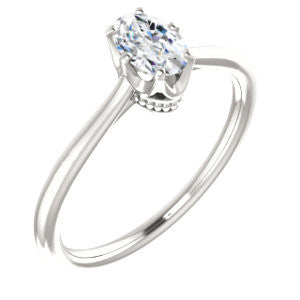 Cubic Zirconia Engagement Ring- The Julia (Customizable Thin-Band Oval Cut Solitaire)