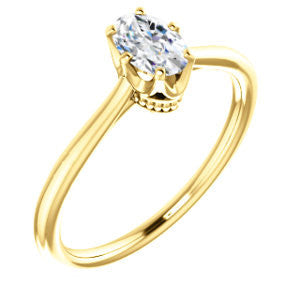 Cubic Zirconia Engagement Ring- The Julia (Customizable Thin-Band Oval Cut Solitaire)