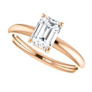 Cubic Zirconia Engagement Ring- The Angelina (Customizable Radiant Cut Elevated Solitaire)