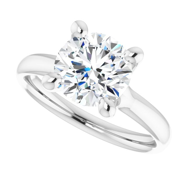Cubic Zirconia Engagement Ring- The Carrie Anne (Customizable Round Cut Fabulous Solitaire)