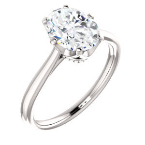 CZ Wedding Set, featuring The Julia engagement ring (Customizable Thin-Band Oval Cut Solitaire)