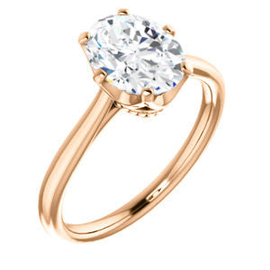 Cubic Zirconia Engagement Ring- The Julia (Customizable Thin-Band Oval Cut Solitaire)