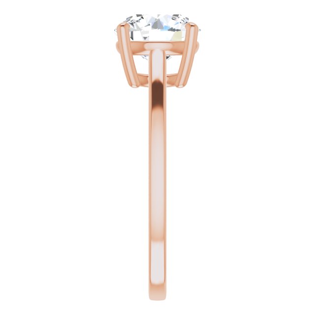 Cubic Zirconia Engagement Ring- The Avril (Customizable Bowl-Prongs Round Cut Solitaire with Thin Band)