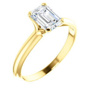 Cubic Zirconia Engagement Ring- The Kathleen (Customizable Radiant Cut Solitaire)