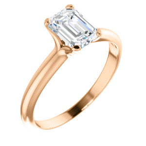 Cubic Zirconia Engagement Ring- The Kathleen (Customizable Radiant Cut Solitaire)