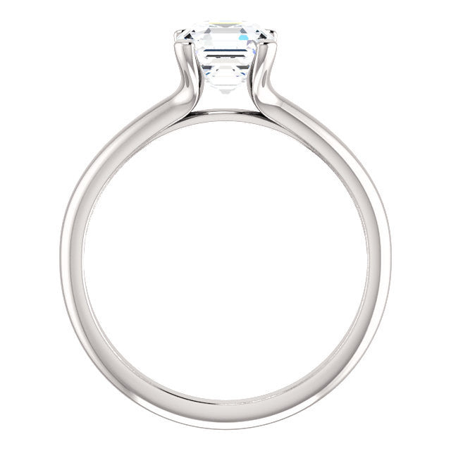 Cubic Zirconia Engagement Ring- The Kathleen (Customizable Asscher Cut Solitaire)