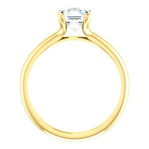 Cubic Zirconia Engagement Ring- The Kathleen (Customizable Asscher Cut Solitaire)