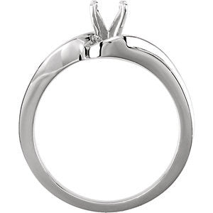 Cubic Zirconia Engagement Ring- The Lakeisha (Customizable Twisted Band Solitaire)