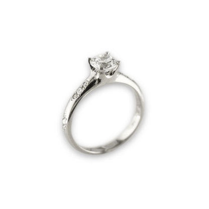 Cubic Zirconia Engagement Ring- The Juliet (2 TCW 12 Stone Pave Setting)