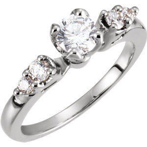 Cubic Zirconia Engagement Ring- The Roxanne (Customizable 5-stone)