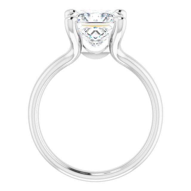 Cubic Zirconia Engagement Ring- The Carrie Anne (Customizable Princess/Square Cut Fabulous Solitaire)
