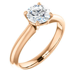 Cubic Zirconia Engagement Ring- The Ursula (Customizable Round Cut High-Set Solitaire)