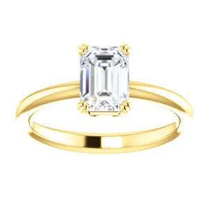 CZ Wedding Set, featuring The Venusia engagement ring (Customizable Radiant Cut Solitaire with Thin Band)