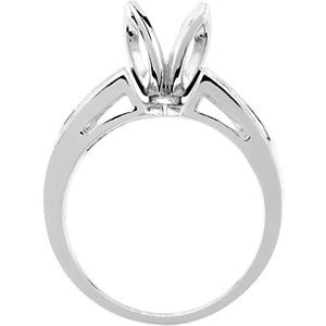 Cubic Zirconia Engagement Ring- The Talia (Customizable with Double Row Princess Channel)