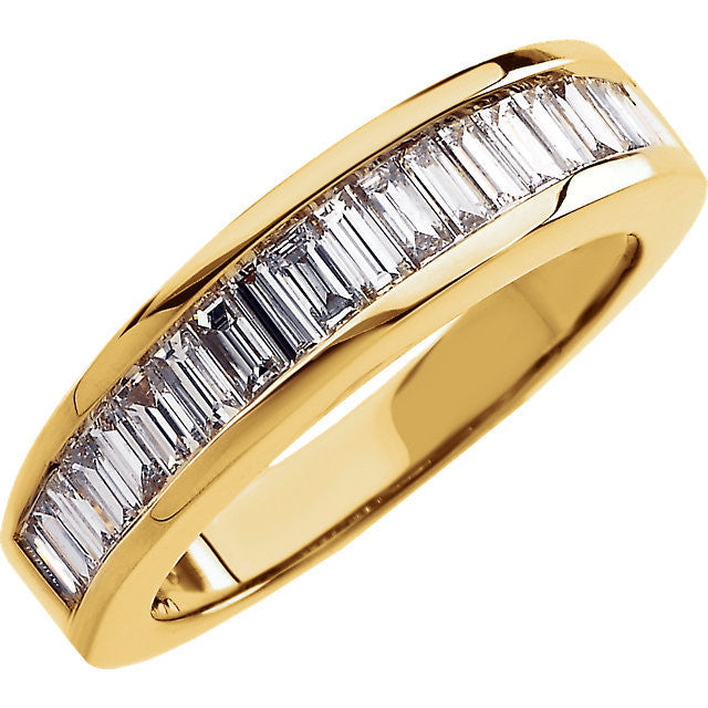 A Cubic Zirconia Anniversary Ring Band, Style 05-06 (1.50 TCW Baguette Channel)