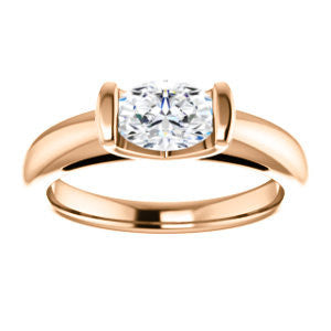 CZ Wedding Set, featuring The Liza Bella engagement ring (Customizable Oval Cut Cathedral Bar-set Solitaire)