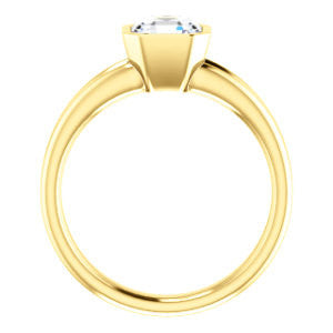 Cubic Zirconia Engagement Ring- The Shae (Customizable Asscher Cut Split-Band Solitaire)