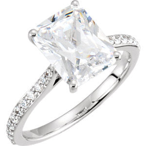 Cubic Zirconia Engagement Ring- The Radiance