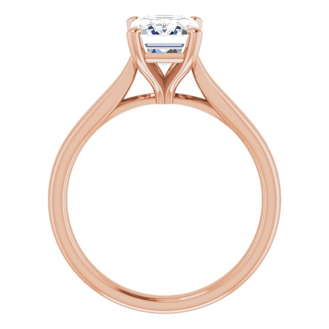 Cubic Zirconia Engagement Ring- The India (Customizable Cathedral-Prong Radiant Cut Solitaire)
