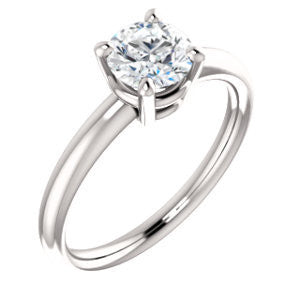 Cubic Zirconia Engagement Ring- The Angelina (Customizable Round Cut Elevated Solitaire)