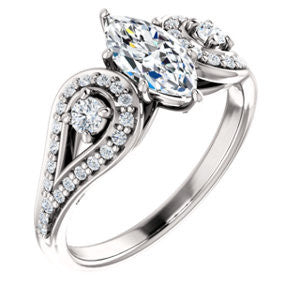 Cubic Zirconia Engagement Ring- The LaTonya