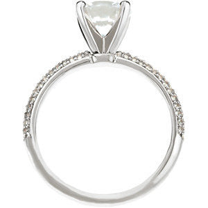 Cubic Zirconia Engagement Ring- The ________ Naming Rights 67-547 (Customizable Center w/ Triple Pavé)