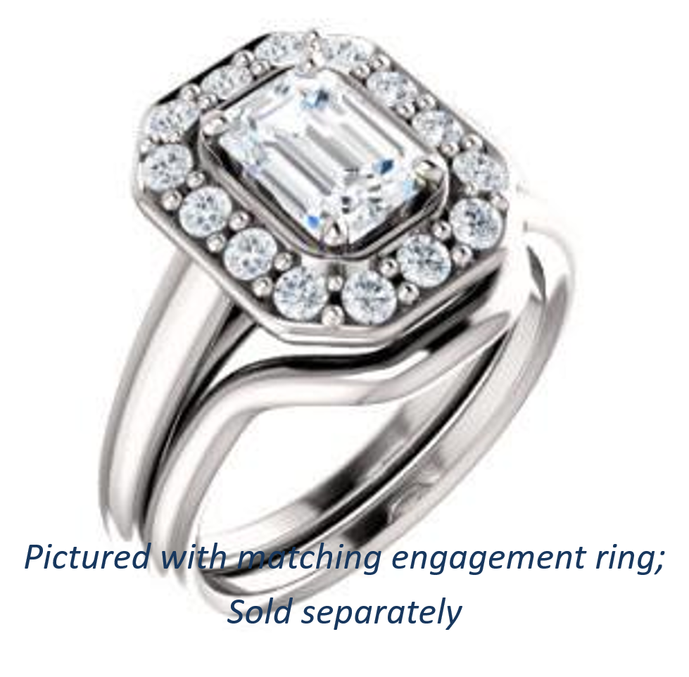 Cubic Zirconia Engagement Ring- The Esperanza (Customizable Cathedral-set Emerald Cut Style with Large Cluster Halo Accents and Tapered Band)