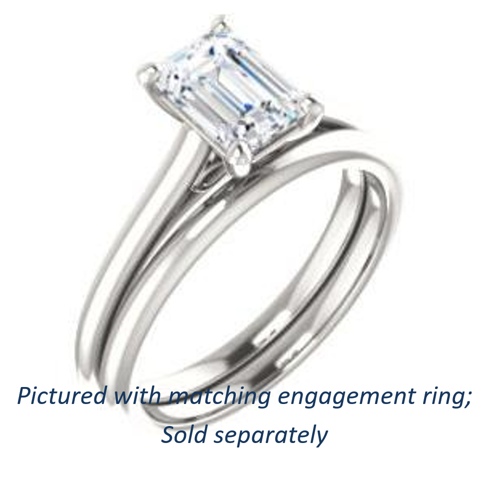 Cubic Zirconia Engagement Ring- The Madelyn (Customizable Emerald Cut Solitaire with Infinity Trellis Decoration)