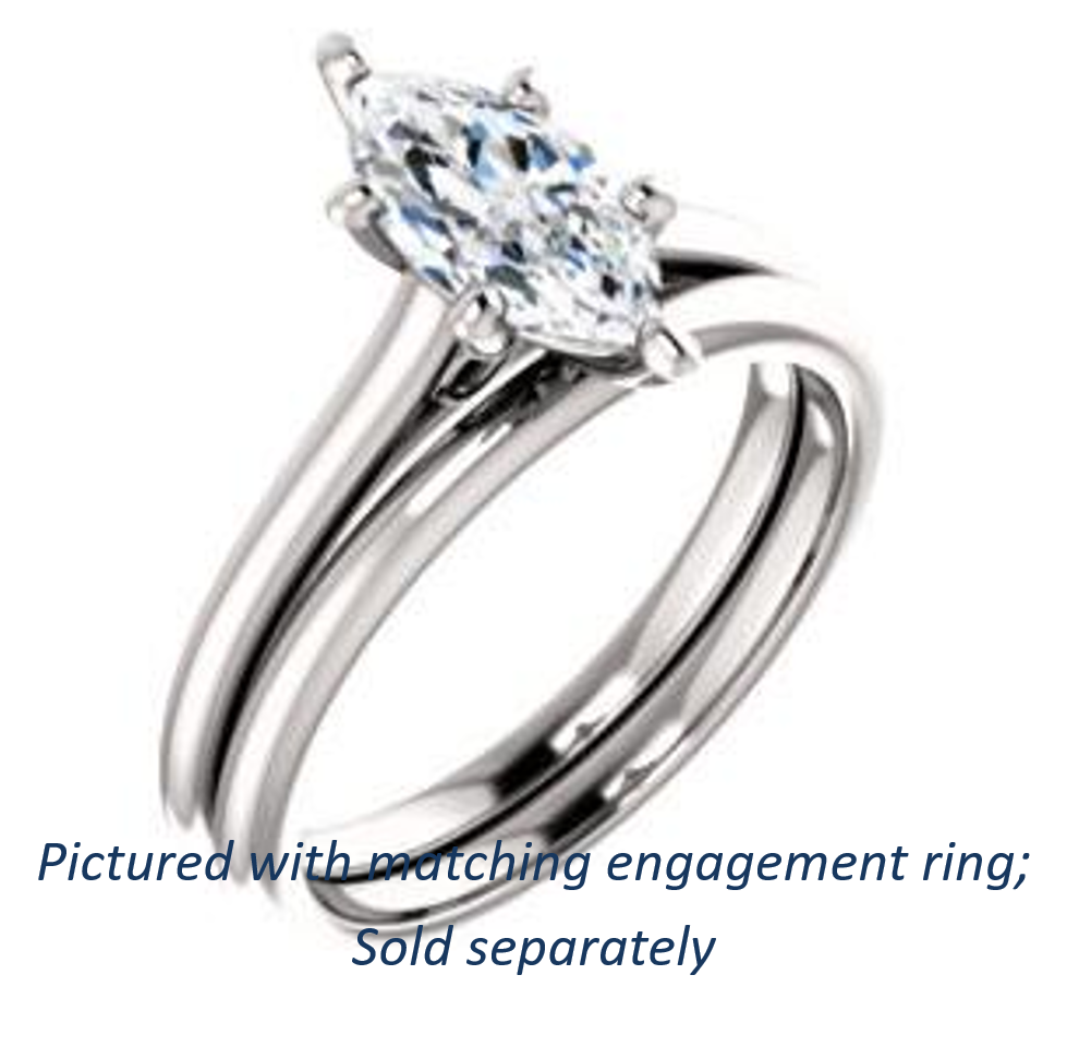 Cubic Zirconia Engagement Ring- The Madelyn (Customizable Marquise Cut Solitaire with Infinity Trellis Decoration)